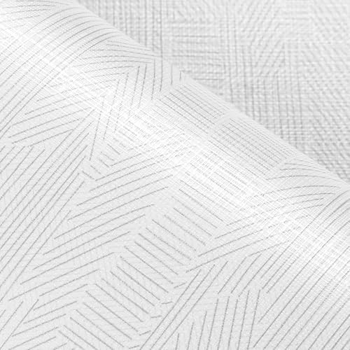 FunStick 16"x240" Minimalist Grey White Peel and Stick Wallpaper Textured Grass by FunStick