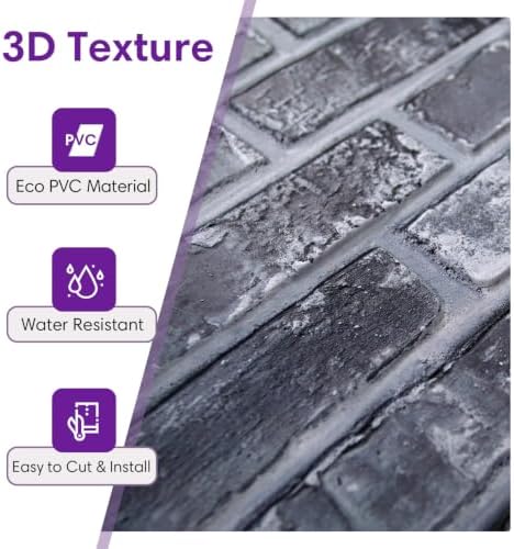 3D Faux Brick Wall Panels Peel and Stick, Designed - Image 4