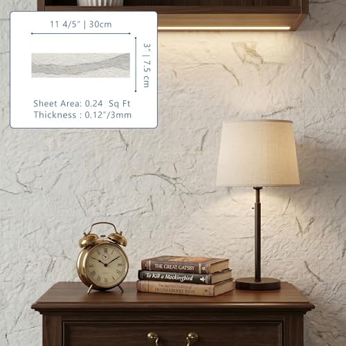 40-Sheet Flexible Stone Peel and Stick Backsplash Tile, Subway Texture - Image 2