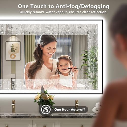 55x40 LED Bathroom Mirror with Lights - Image 6