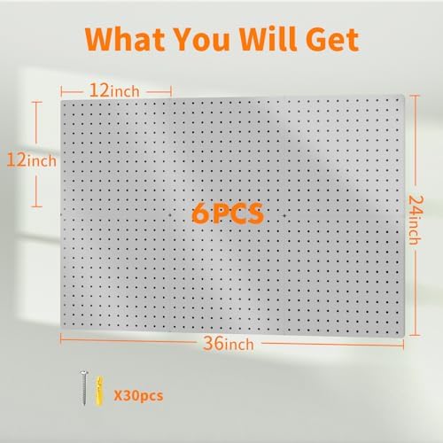 Peg Board, Heavy Duty Pegboard Wall Organizer - Image 2