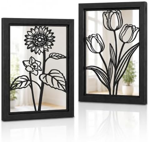 2 Set Farmhouse Mirrors for Wall Decor Living Room Bedroom Bathroom Entryway by sxnzequnze
