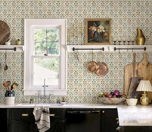 Dimoon Vintage Peel and Stick Wallpaper Retro Botanical Contact Paper Farmhouse - Image 2