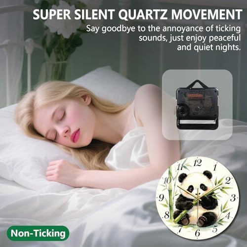 peacoblue Panda Wall Clocks Battery Operated - Image 4