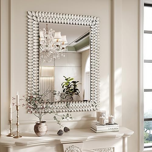 Kelly Miller 30"x40" Jeweled Luxury Rectangle Decorative Wall Mirror - Image 2