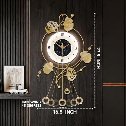 Wall Clock with Light, Large Decorative Clock - Image 3
