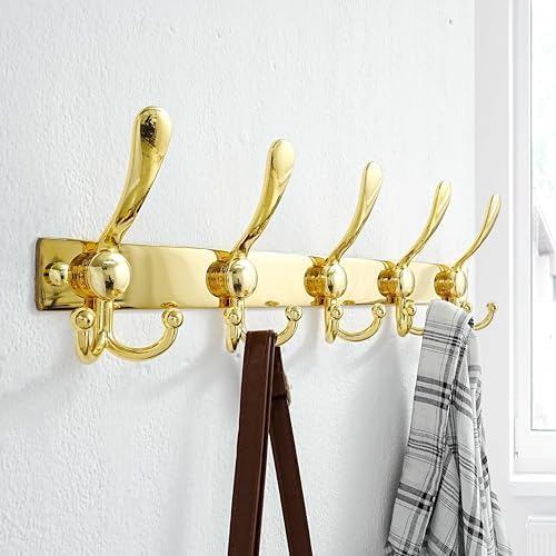 Dseap Coat Rack Wall Mount, Heavy Duty 12-Gauge Base vs Flimsy 1mm, - Image 4