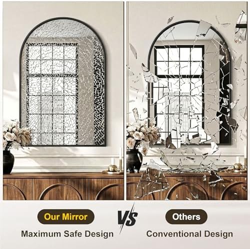 AMOISE Arched Bathroom Mirror for wall - Image 6