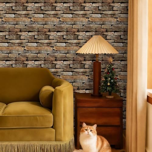 3D Peel and Stick Faux Stone Wall Panels 11.8" x 11.8" 10-Pack - Image 2