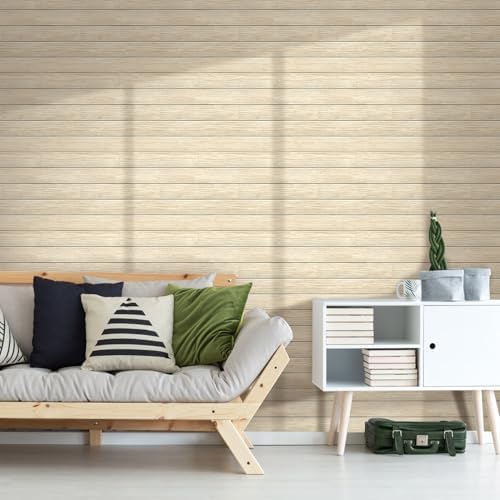 Commomy 3D Faux Wood Peel and Stick Wall Tiles 10 Pcs 11.8" x 11.8" - Image 3