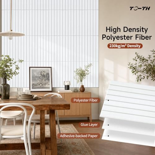 TO-TH Sound Absorbing Panels Self-Adhesive Acoustic Wall Panel 12Pack - Image 2