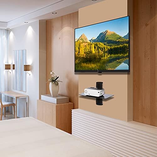WALI 1 Tier Glass Floating TV Wall Shelf - Image 5