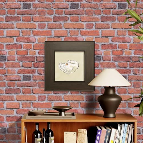Abyssaly Red Brick Wrapping Paper Contact Paper Peel and Stick Wallpaper - Image 2