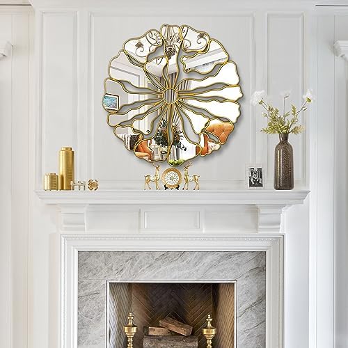 Gold Wall Mirrors Decorative, 32” Large Round Mirrors - Image 7