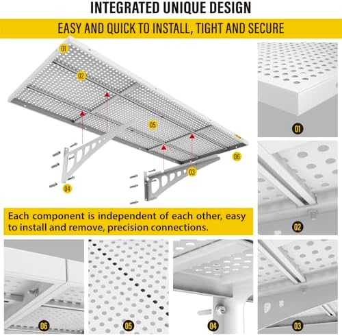 Aecxm 2-Pack 1.64x4ft Adjustable Garage Wall Shelving 560lbs Load Capacity - Image 5