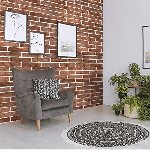 Dundee Deco PG7064 Vintage Brown Faux Brick, 3.4 ft x 1.6 ft, PVC 3D Wall Panel - Image 2