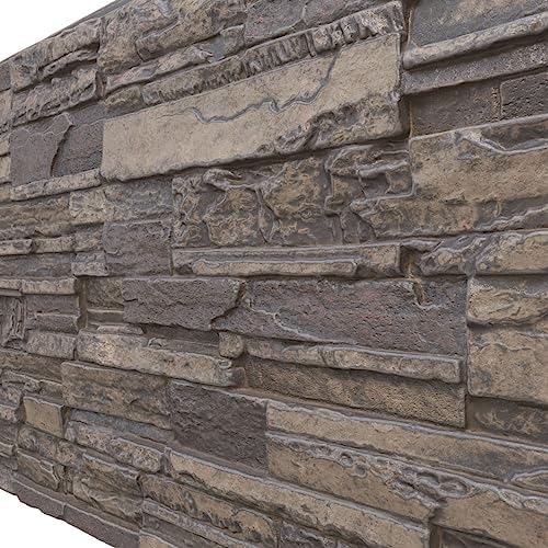 EverStone Cascade Faux Stone Panel, 48 5/8"W x 24 3/4"H x 1 1/4"D, Cascade - Image 7