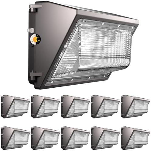 Lightdot 10 Pack 100W Wall Mount Wall Pack, 15000LM Dusk-to-Dawn, IP65 ETL by LightdotLighting