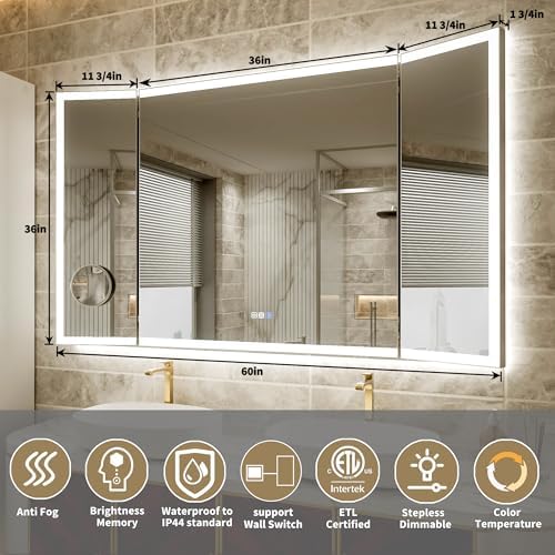 60x36 Trifold Bathroom Mirror - Image 2