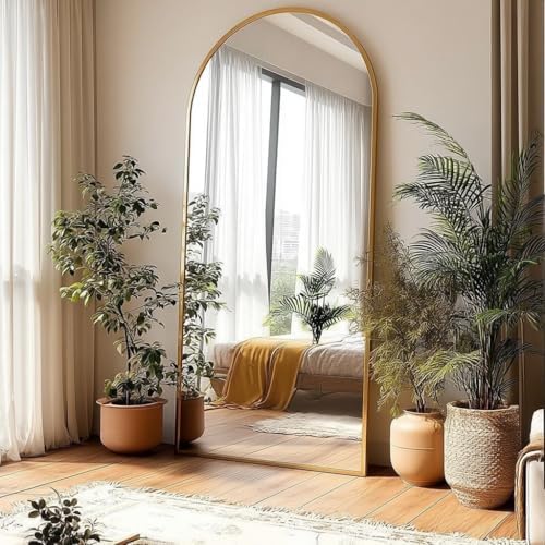 KOMCOTE 71x28 Inch Arched Floor Mirror - Image 2