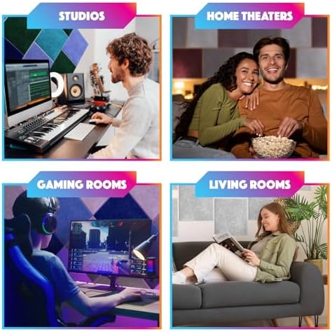 18 Pack Acoustic Panels Self Adhesive Sound absorbing Wall Panels, High Density - Image 5