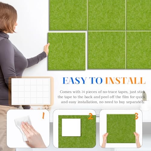 DOLLAR BOSS Felt Cork Board Tiles 48" x 36" Bulletin Board - Image 3