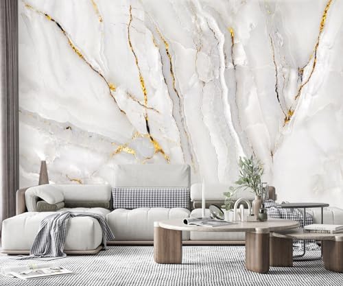 YQWDMX -Gold Marble Fabric Wallpaper Abstract Texture Mural Living Room 140" x by YQWDMX