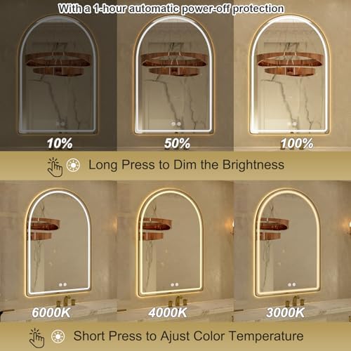 Arched LED Bathroom Mirror, Lighted Vanity Mirror - Image 2
