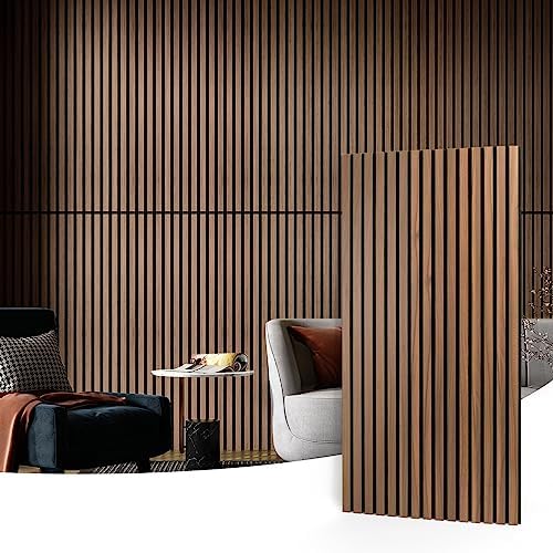 Art3d 2-Pack Fluted Acoustic Wood Slat Wall Panel, 47.2 x 23.6 Inch by Art3d