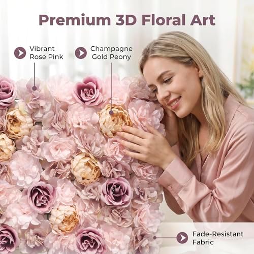 Flower Wall Backdrop 6 Panels 16×24 Inch - Image 5