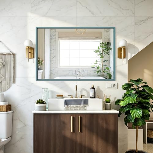 AAZZKANG Metal Framed Mirror Large Wall Mirror 28"x20" Rectangle - Image 4