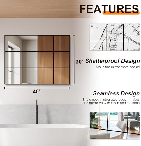 Delma Window Pane Mirror for Wall - Image 4