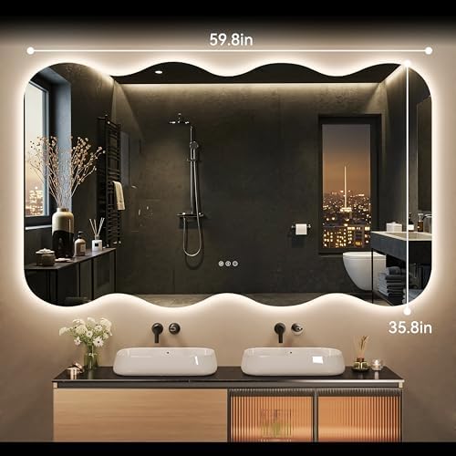 Hasipu 60"x36" Wavy Full Length Mirror - Image 2