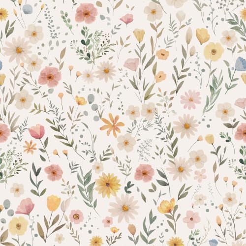 Floral Peel and Stick Wallpaper 17.3"×393" Floral Contact Paper by HellKitWallpaper