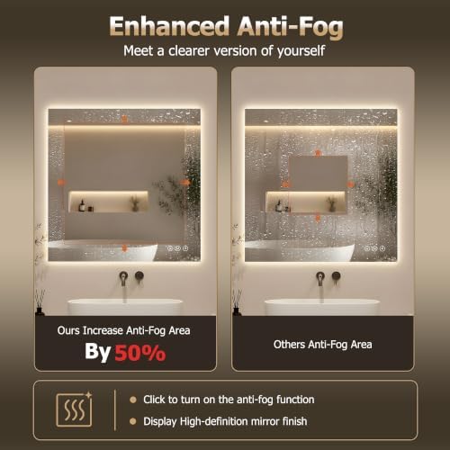 36"X36" LED Bathroom Mirror - Image 3