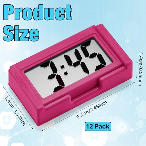 Frienda 6 Pieces Mini Small Digital Clock Stick On - Image 2