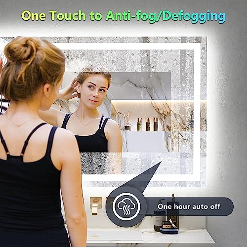 28x36 LED Bathroom Mirror with Lights, RGB Backlit Lighted Mirror - Image 5