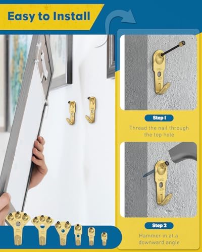 Uniclife 230 Pcs Heavy Duty Picture Hanging Kit, Picture Hanging Hooks - Image 4