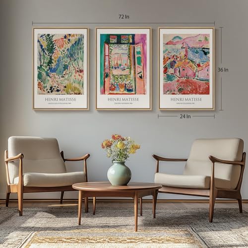 Large Framed Matisse Abstract Canvas Wall Art - Image 3