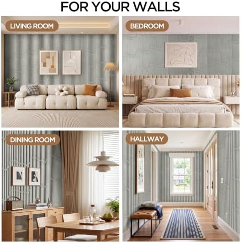 Peel and Stick Wood Slat Wallpaper 17.5" x 500" Self-Adhesive Wood Panel - Image 6