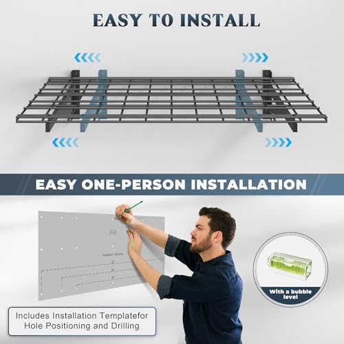 Jusgym 2 Pack Garage Shelving Wall Mounted, 700LB Heavy Load - Image 5
