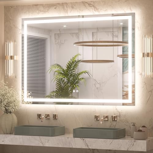 Keonjinn 48x36 Inch LED Bathroom Mirror by Keonjinn