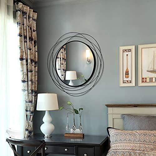 ironsmithn 26.8 Inch Round Black Mirror - Image 6
