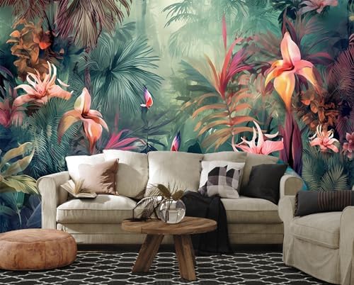 Toolhom Hand-Painted Abstract Floral Wallpaper by Toolhom