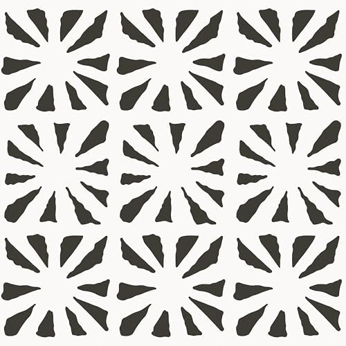 Dimoon 17.3''x157'' Peel and Stick Wallpaper Modern Black White Boho Contact by DIYYOURMOON