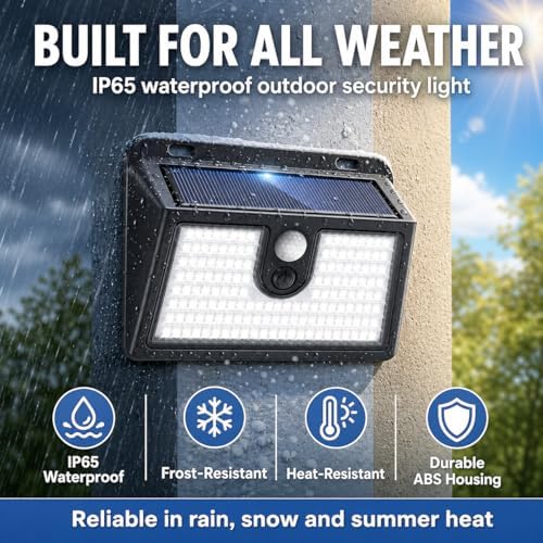 Solar Motion Sensor Outdoor Lights, Super Bright Solar Lights Outdoor Waterproof - Image 6