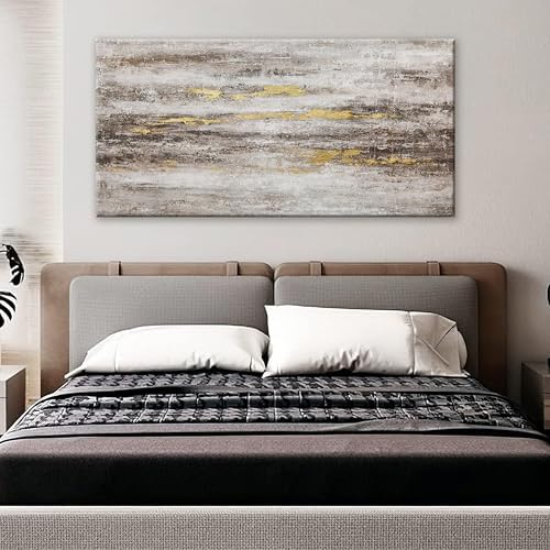 YISXINOAG Brown Grey White Abstract Wall Art Modern Contemporary 20"X40" - Image 6