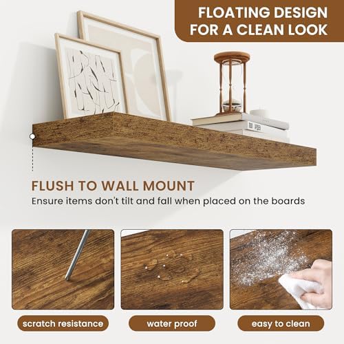 Floating Shelves for Wall, Wall Mounted Wood Shelves - Image 5