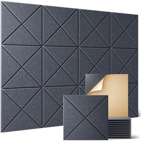 Sonicism 12 Pack X-Lined Acoustic Panels by Sonicism