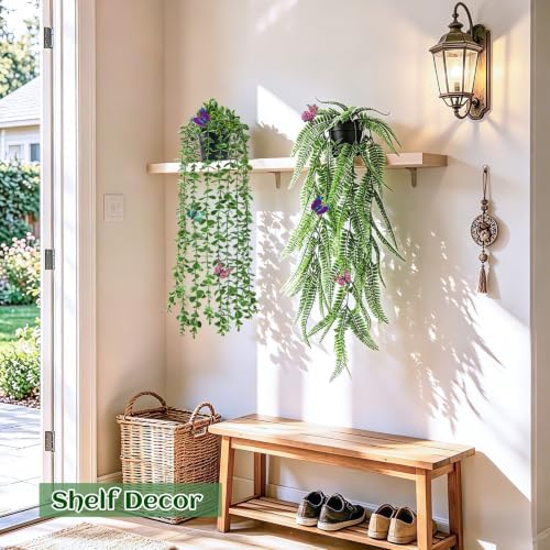 Der Rose 4 Pcs Fake Hanging Plants - Image 6